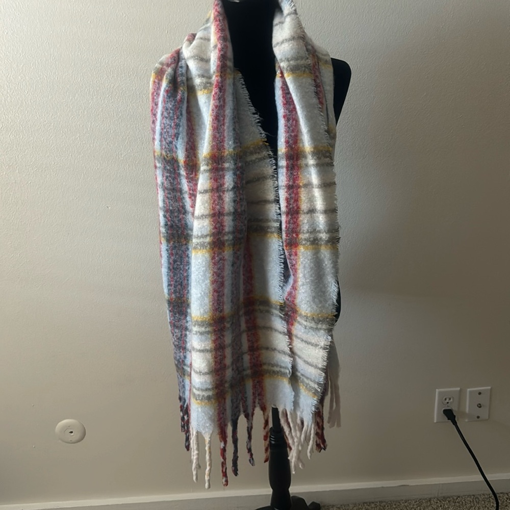 Quagga Arctic Blue Cozy Scarf multiple ways to wear super soft and cozy one size